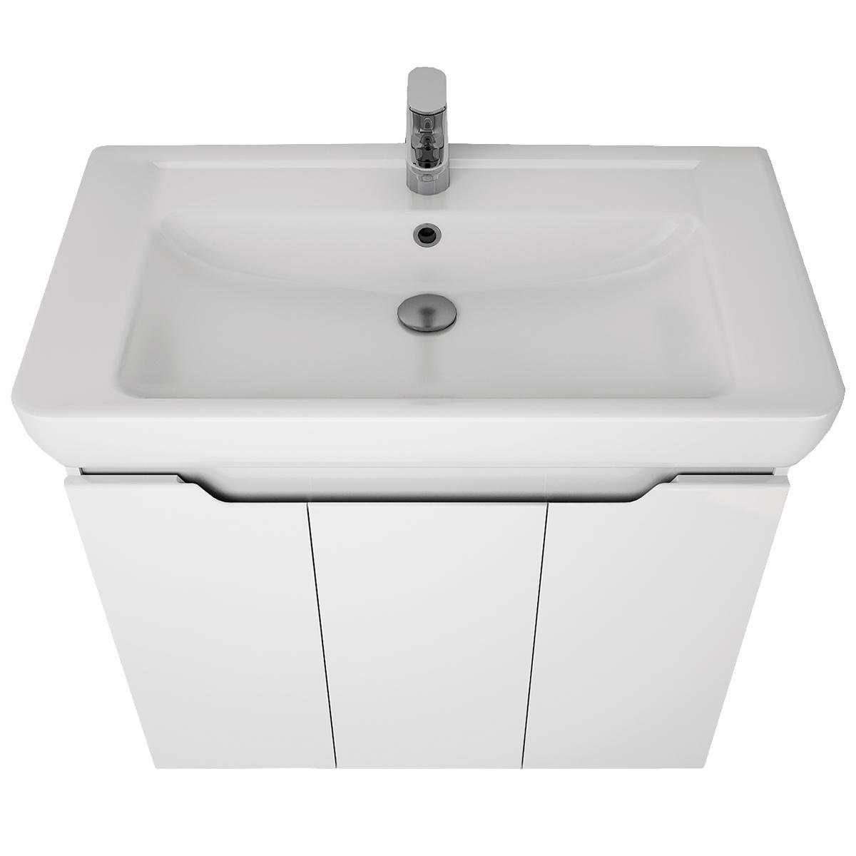 Тумба с раковиной напольная Dreja Q Plus (D) 80 см, белый