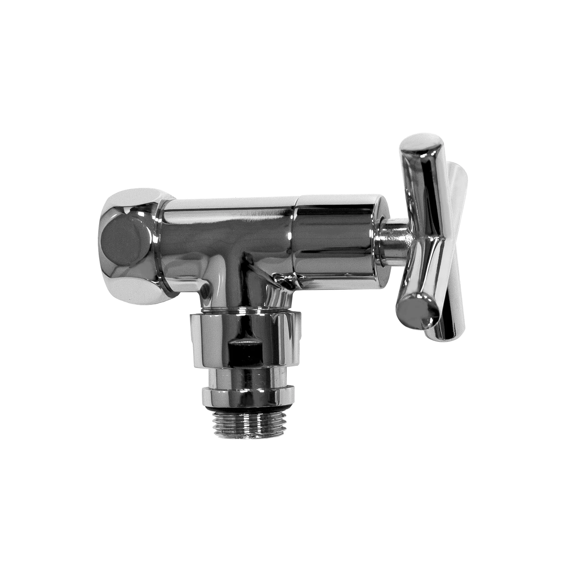 Кран для полотенцесушителя / вентиль угловой Energy, 1/2'' - 3/4'', цвет хром, ручка крест - 2 шт.