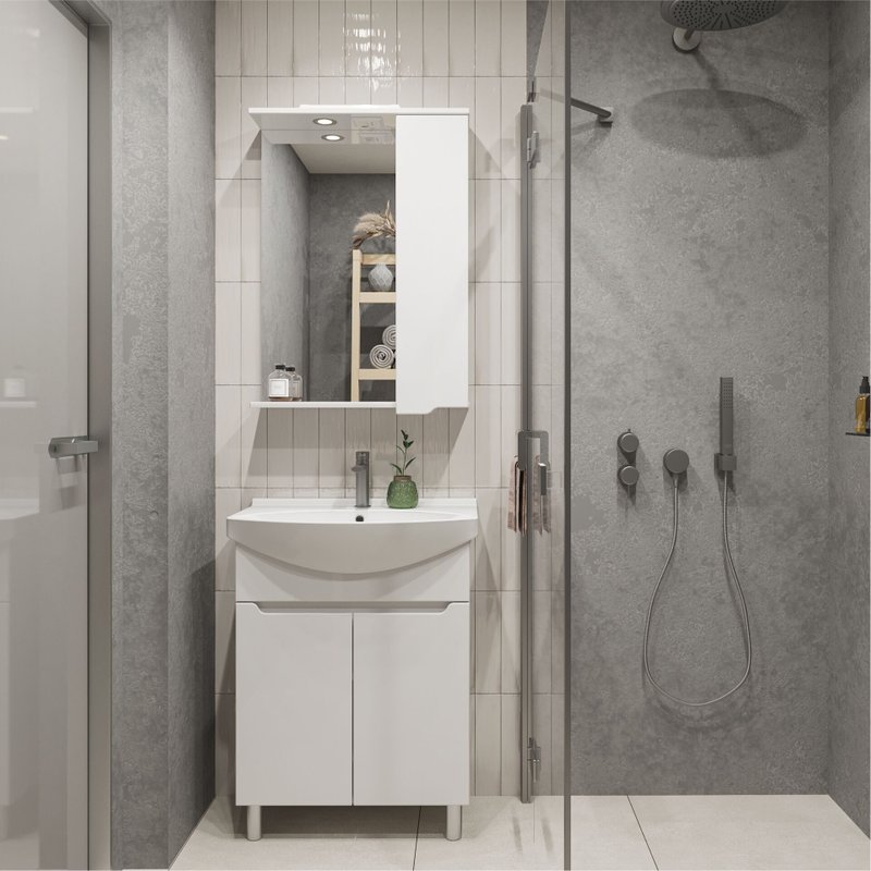 Зеркальный шкаф подвесной SanStar Bianca 60 белый