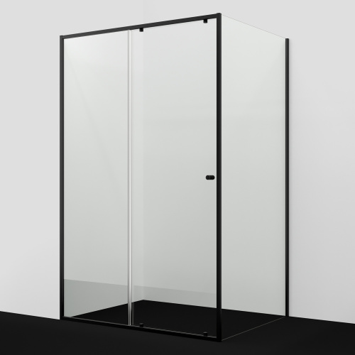 Душевой уголок WasserKraft Dill 61S34 130х100 прямоугольный, без поддона, прозрачное стекло, черный