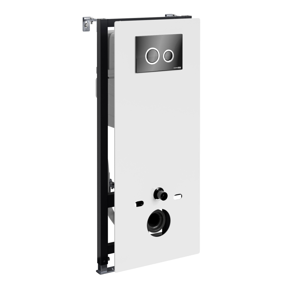 Инсталляция WasserKraft Abens 20TLT.010.ME.WH.PB01 для подвесного унитаза, с кнопкой