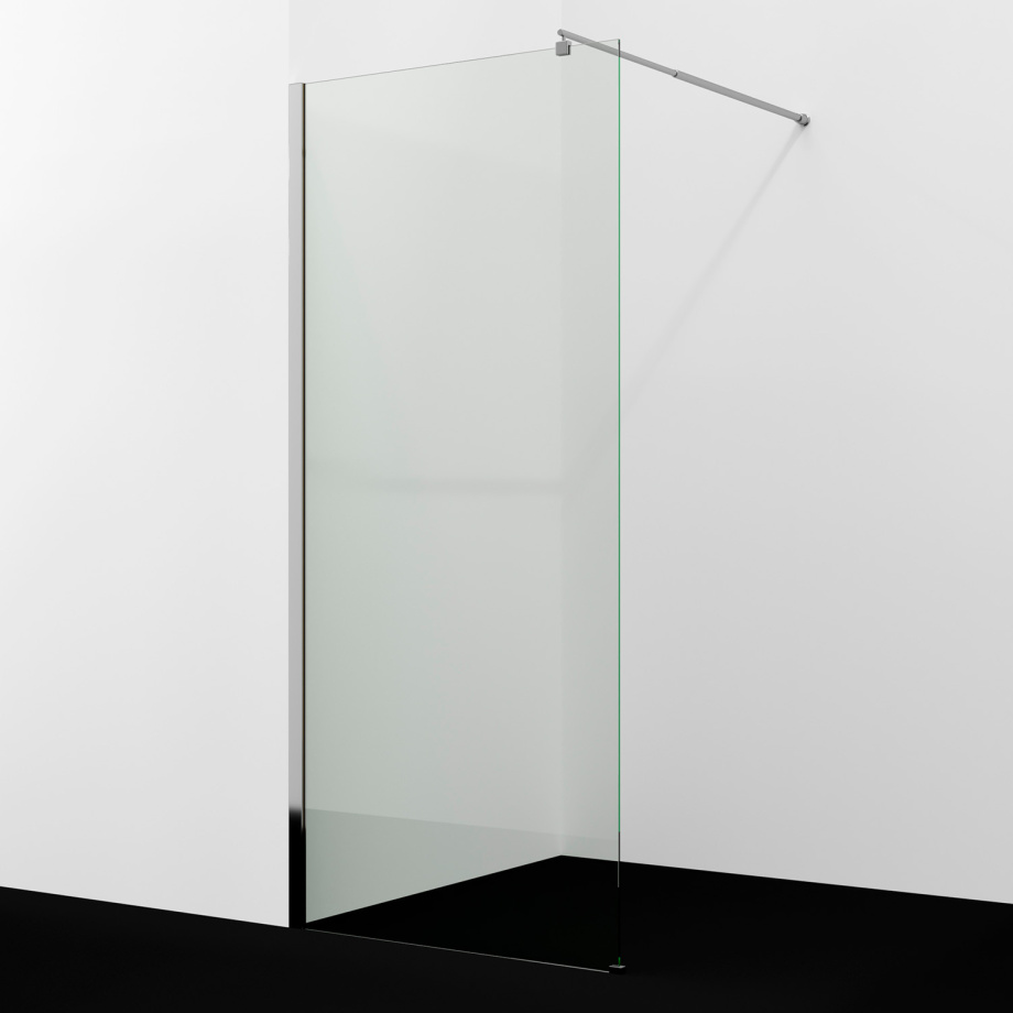 Душевая перегородка Wasserkraft Rur 30W44MB-FL прозрачное стекло, профиль серебристый