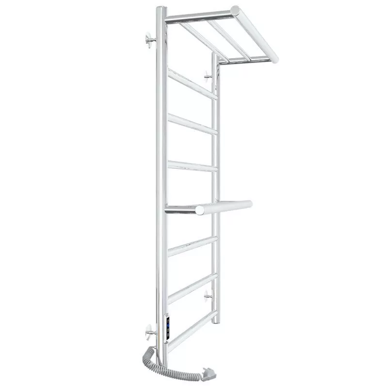 Полотенцесушитель электрический Laris Лавина П9 500х800 с полкой, левый, хром