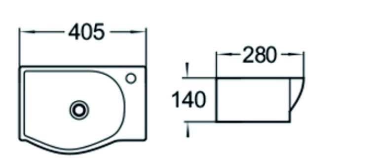 Раковина SantiLine SL-2018 L накладная, белая