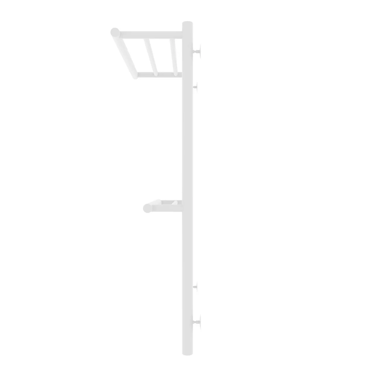 Полотенцесушитель водяной Laris Лавина П9 500х800 с полкой, белый матовый