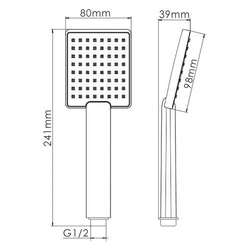 Лейка душевая WasserKraft A141 хром, 1 режим