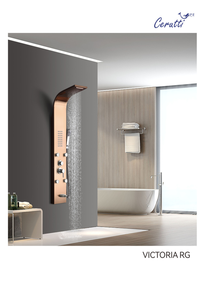 Душевая панель Cerutti Spa VICTORIA RG CT9977 розовое золото