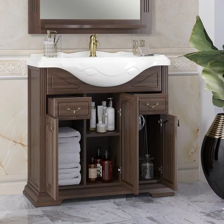Тумба с раковиной Opadiris Риспекто 85 орех антикварный