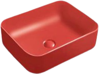 Раковина SantiLine SL-1051MR накладная, красный матовый