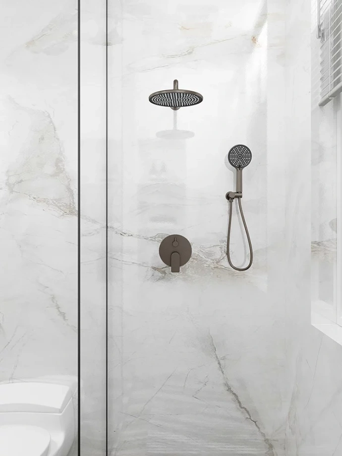 Встраиваемая душевая система Veconi LICATA LI-400-GR-C4, Графит брашинг