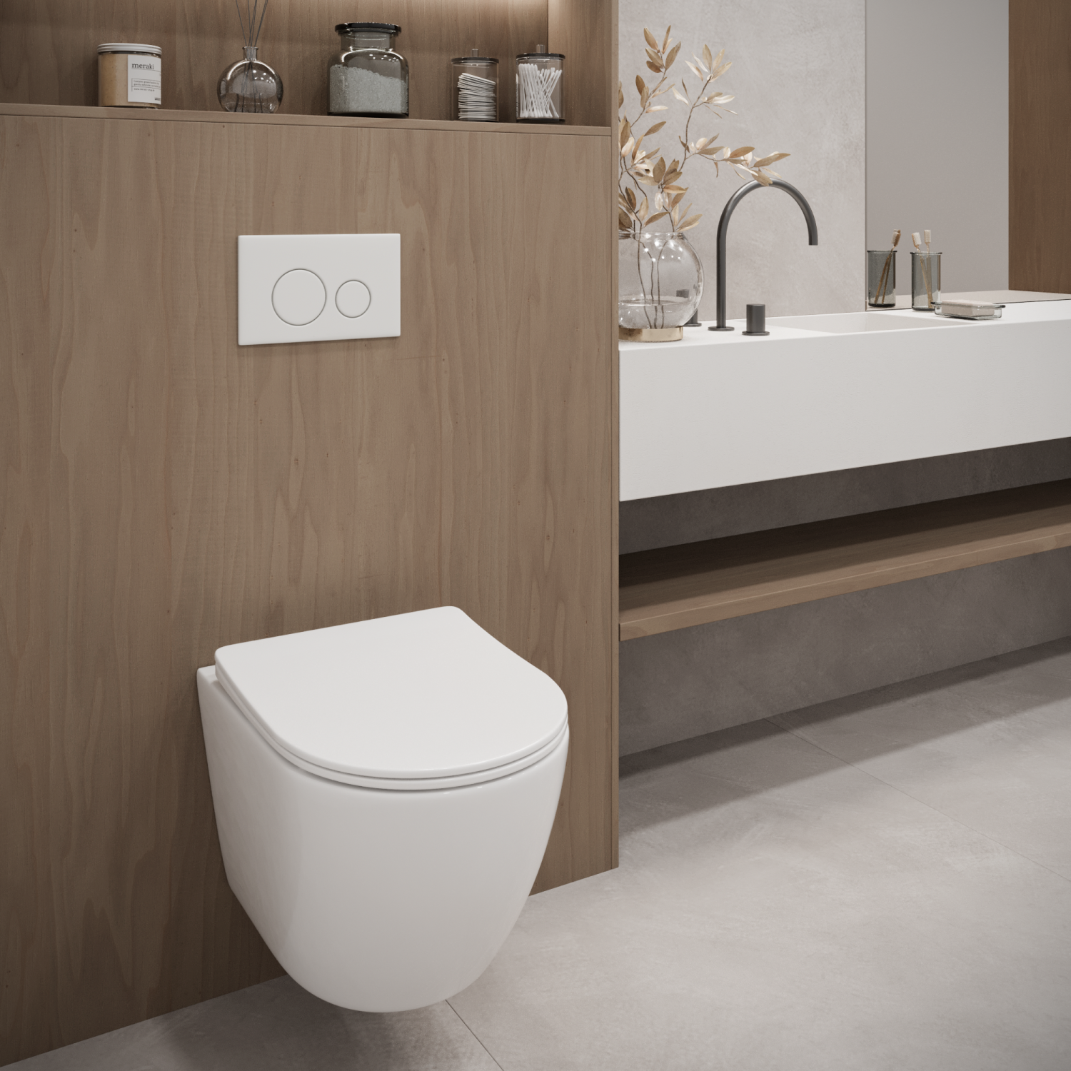 Унитаз Stella Polar Дения KN9722003 подвесной, белый