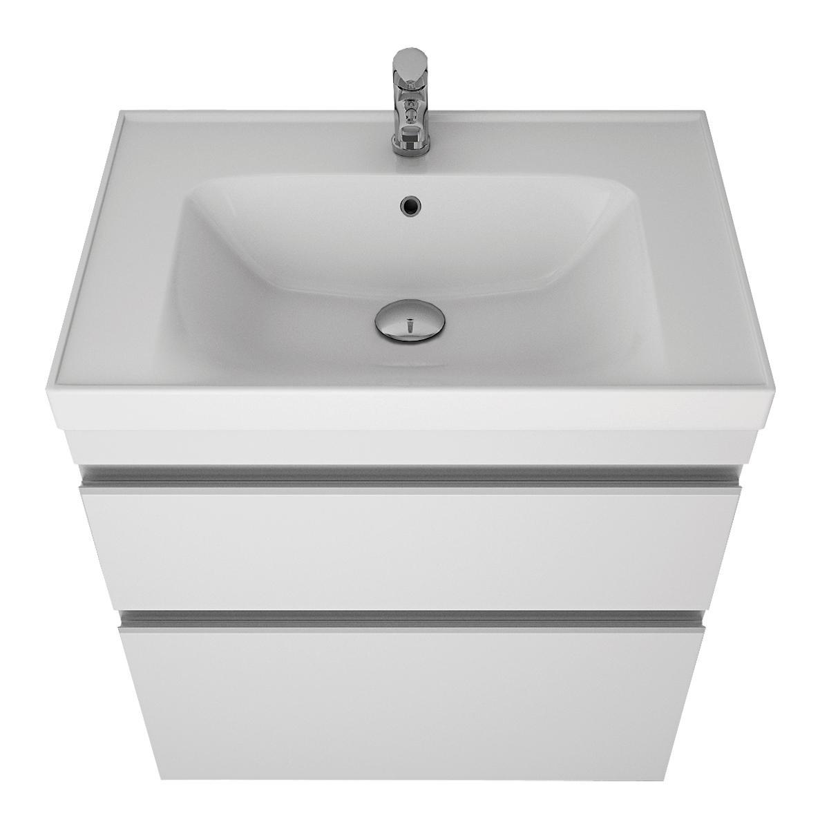 Тумба с раковиной подвесная/напольная Dreja Grace Plus 60 см, белый