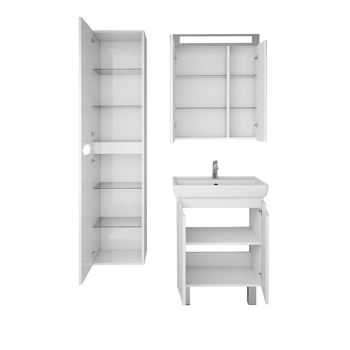 Тумба с раковиной напольная Dreja Q Plus (D) 55 см, белый