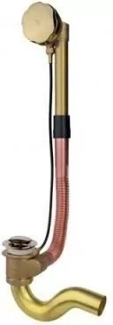 Слив перелив для ванны Timo 8003 gold полуавтомат, 65 см, золото