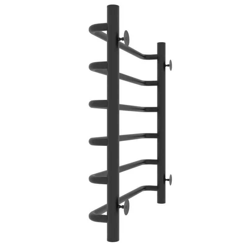 Полотенцесушитель водяной Laris Стандарт П6 500х600 черный матовый