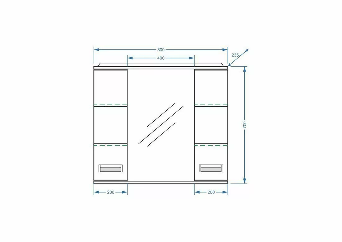 Мебель для ванной Stella Polar Фиора 80 комплект, напольный, белый глянец