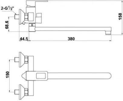 Смеситель для ванны Timo Sahara 2205YCR chrome хром