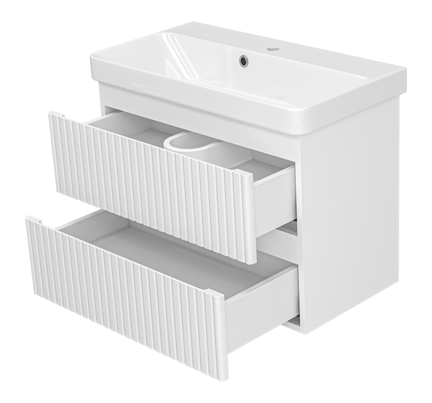 Тумба с раковиной Brevita Victory 70 подвесная, белый