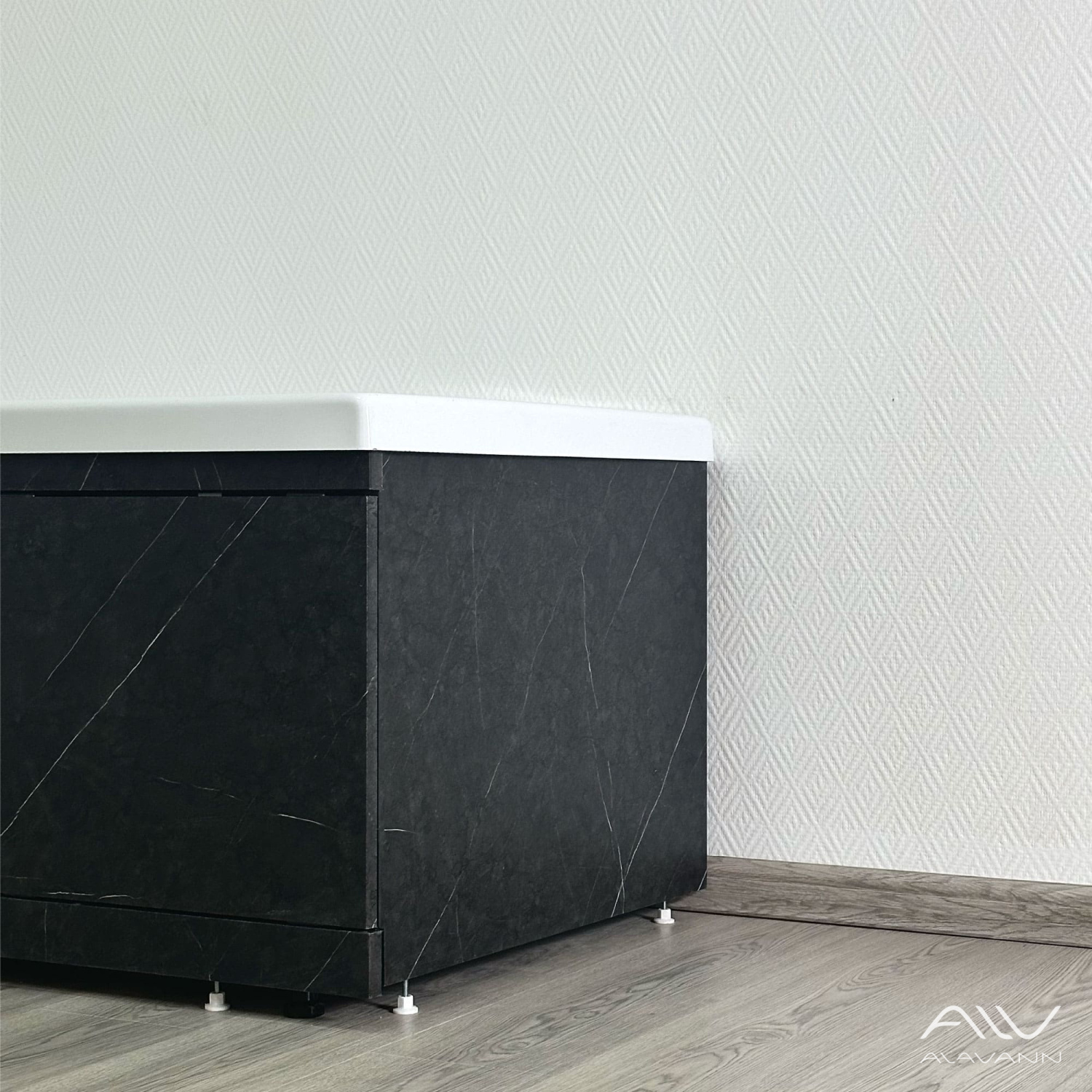 Экран под ванну Alavann Rita 75 торцевой черный мрамор