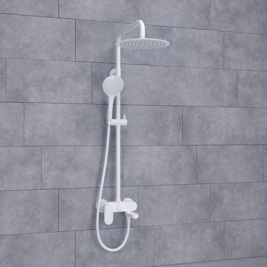 Душевая стойка WasserKraft A185.257.155.WM белый Soft-touch