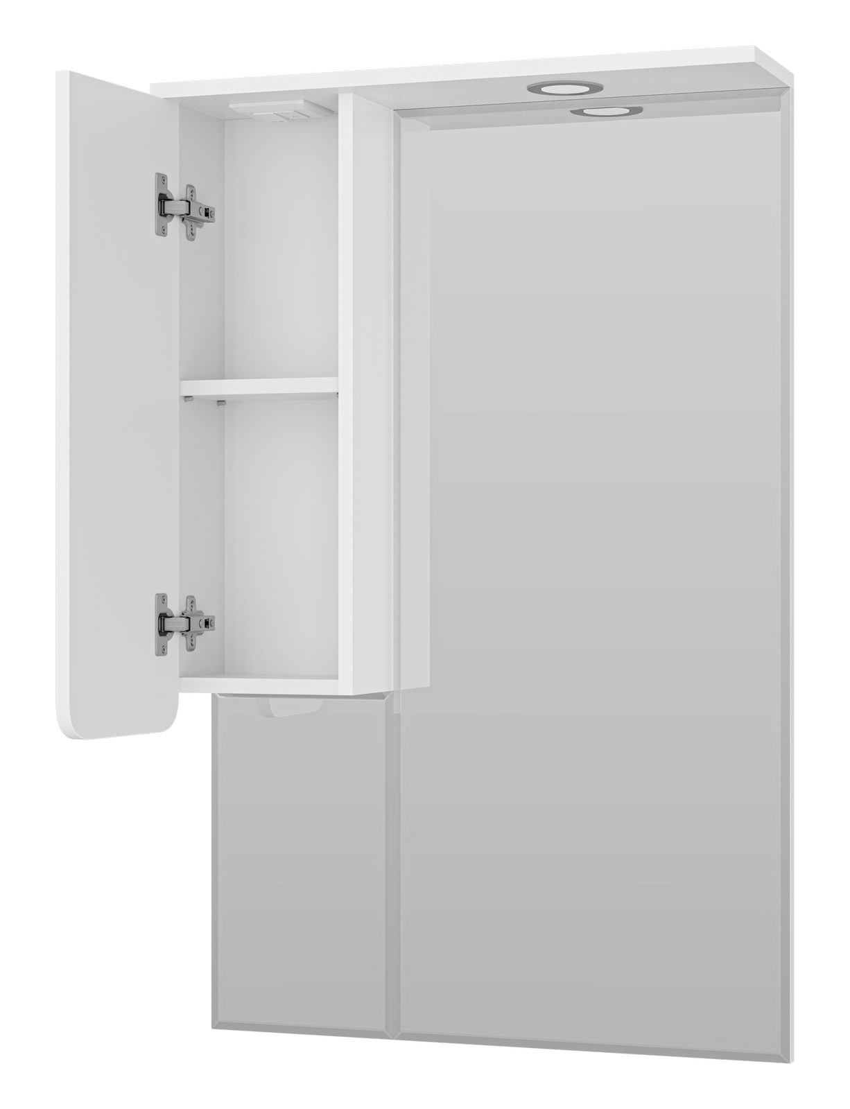 Зеркало-шкаф Misty Чегет 65 L, белый