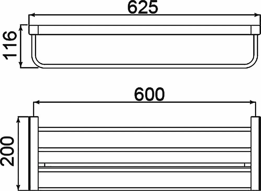 Полка для полотенец Timo Selene 14058/03 черный матовый