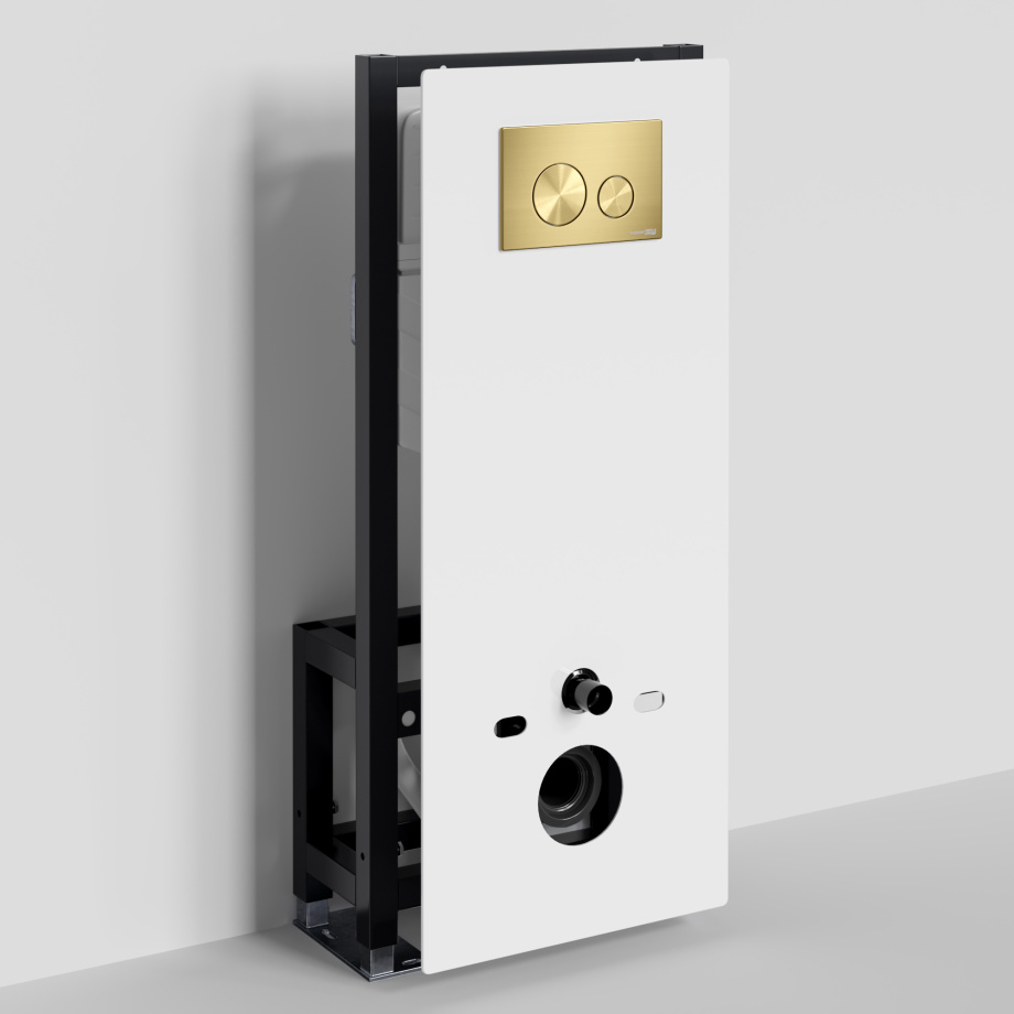 Инсталляция WasserKraft Glan 66TLT.010.ME.WH.MG02 для подвесного унитаза, с кнопкой