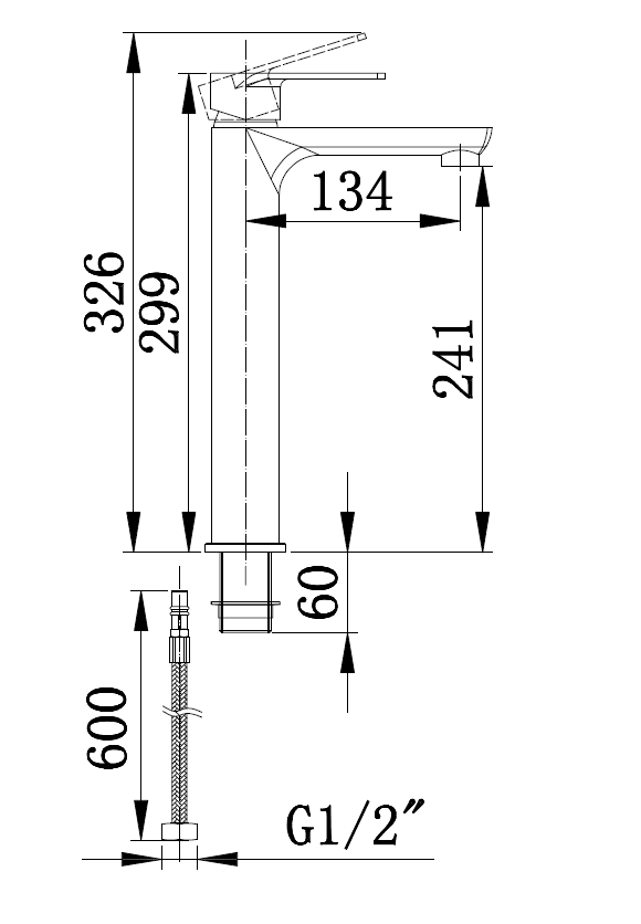 Смеситель для раковины BochMann DORIS XLB BM8599 черный матовый