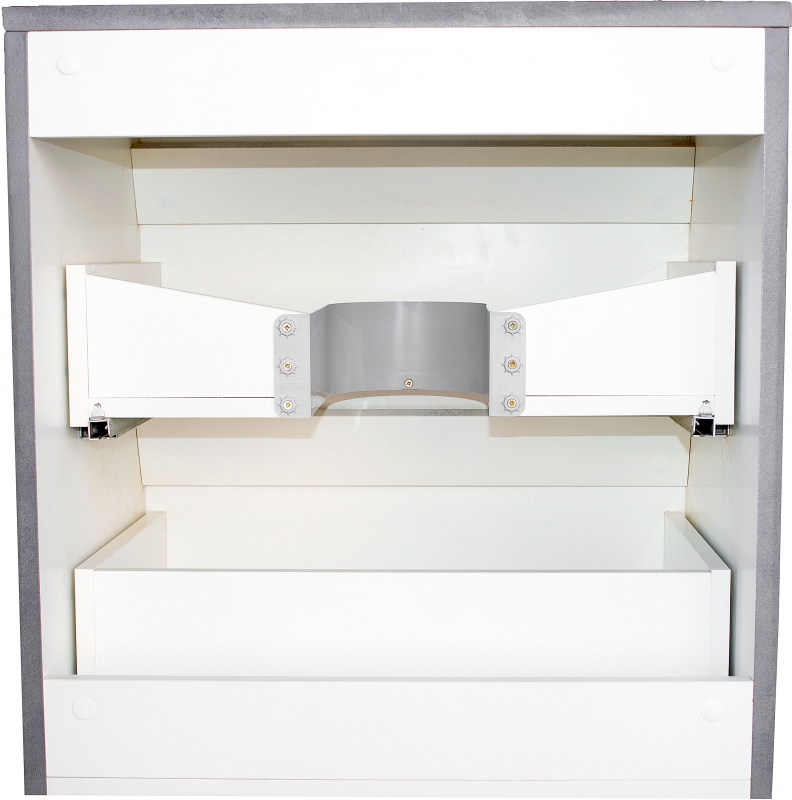 Тумба подвесная Style Line Атлантика 80 со столешницей, бетон темный