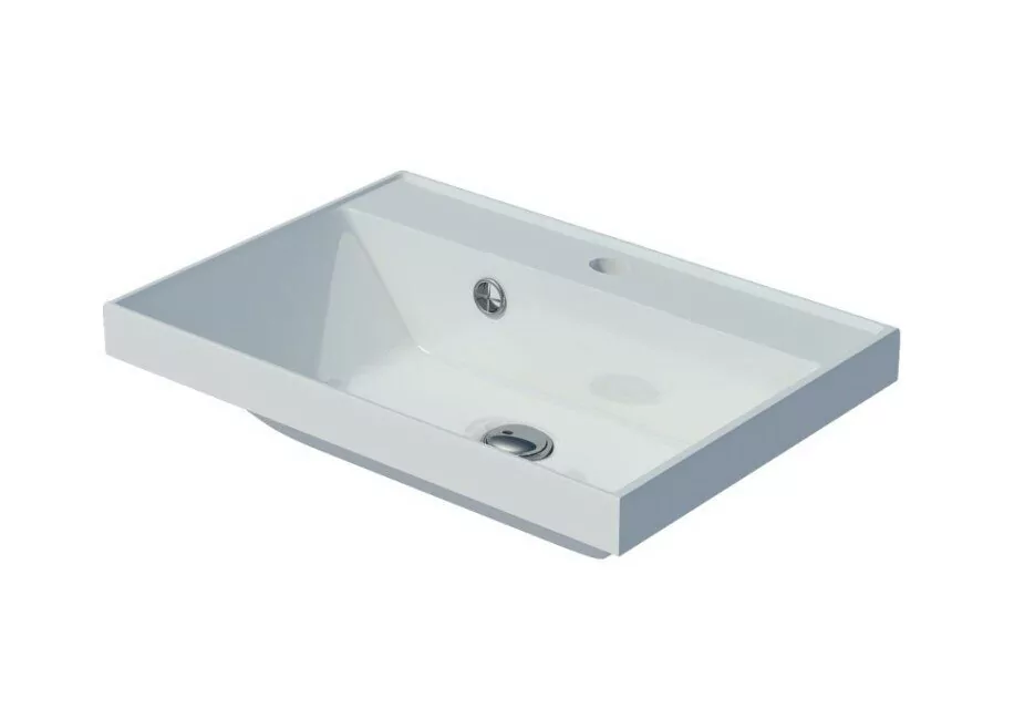 Тумба подвесная Vod-ok Тач 50 2 ящика с раковиной Classica 50, белая + 13 цветов