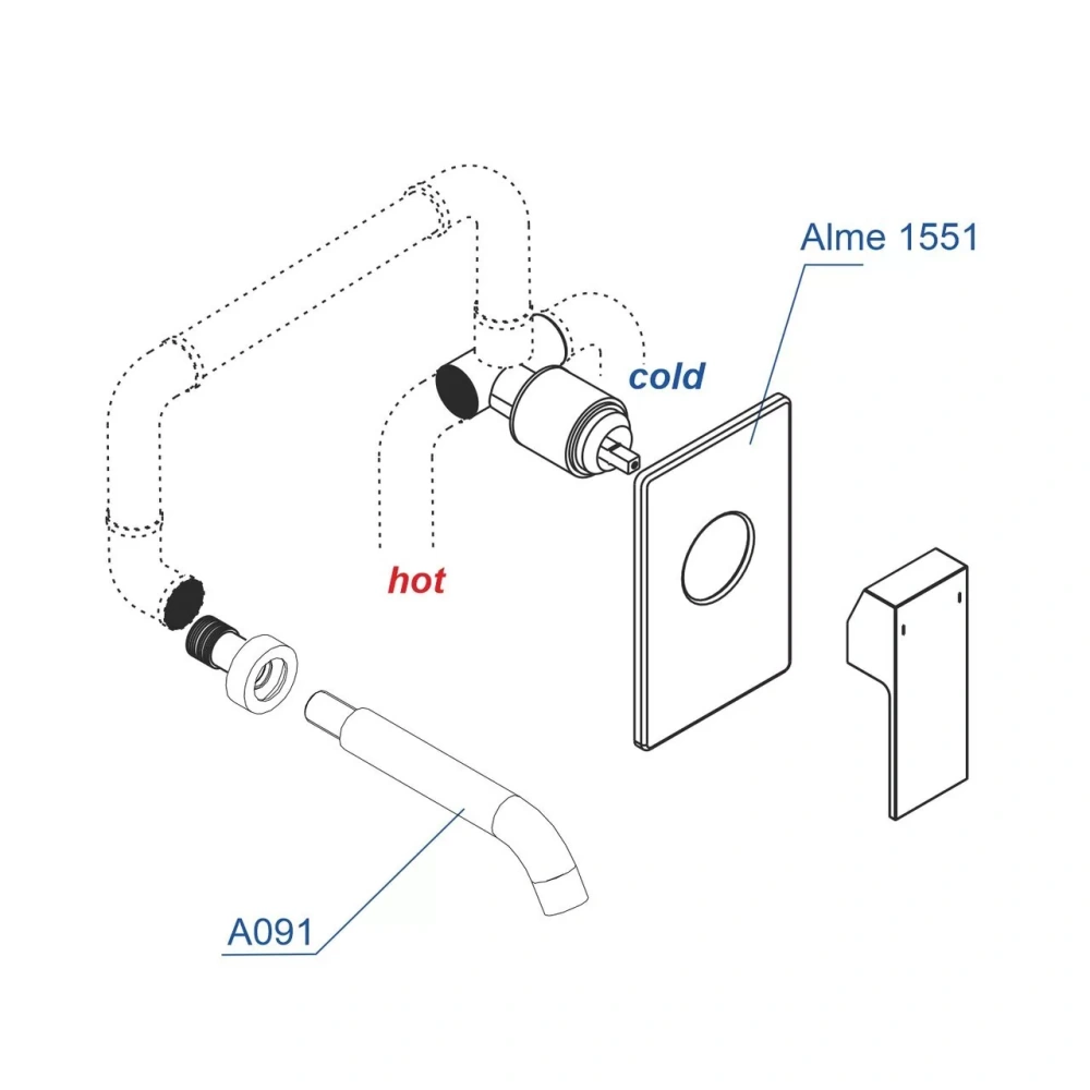 Смеситель для раковины WasserKraft Alme A15513 хром от магазина Vanna-Vanna.ru!