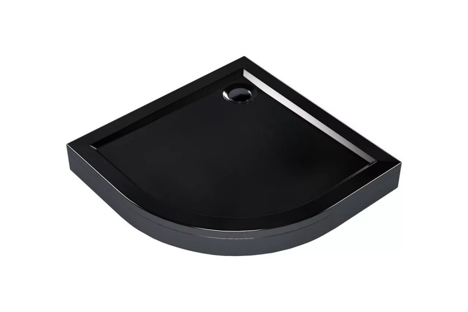 Поддон для душа Метакам Joy Black 80х80 полукруглый, акриловый, черный Поддон для душа Метакам Joy Black 80х80 полукруглый, акриловый, черный