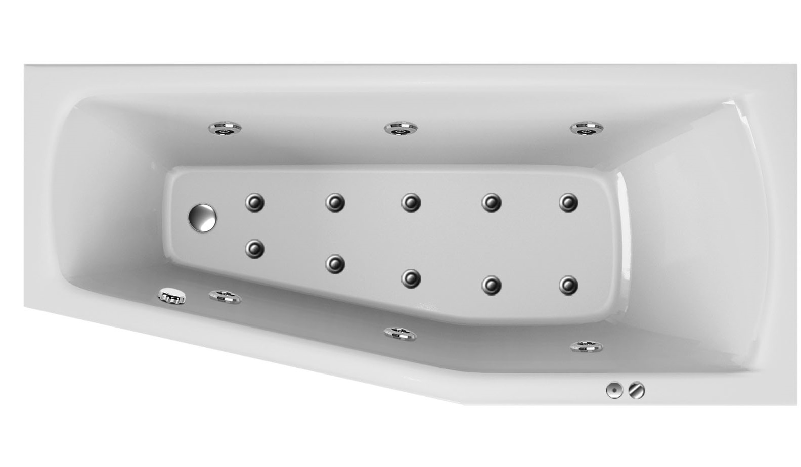 Ванна акриловая Relisan Aquarius 160х70х50 R правая