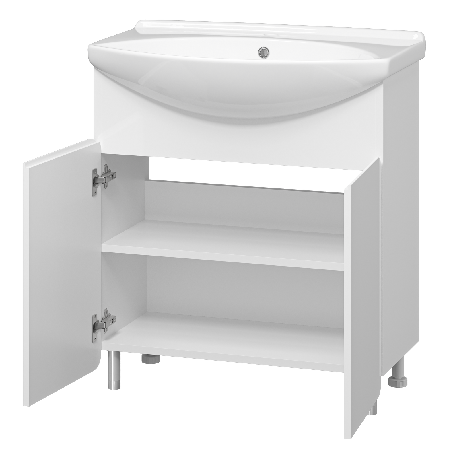 Тумба с раковиной Misty Чегет 75 белый