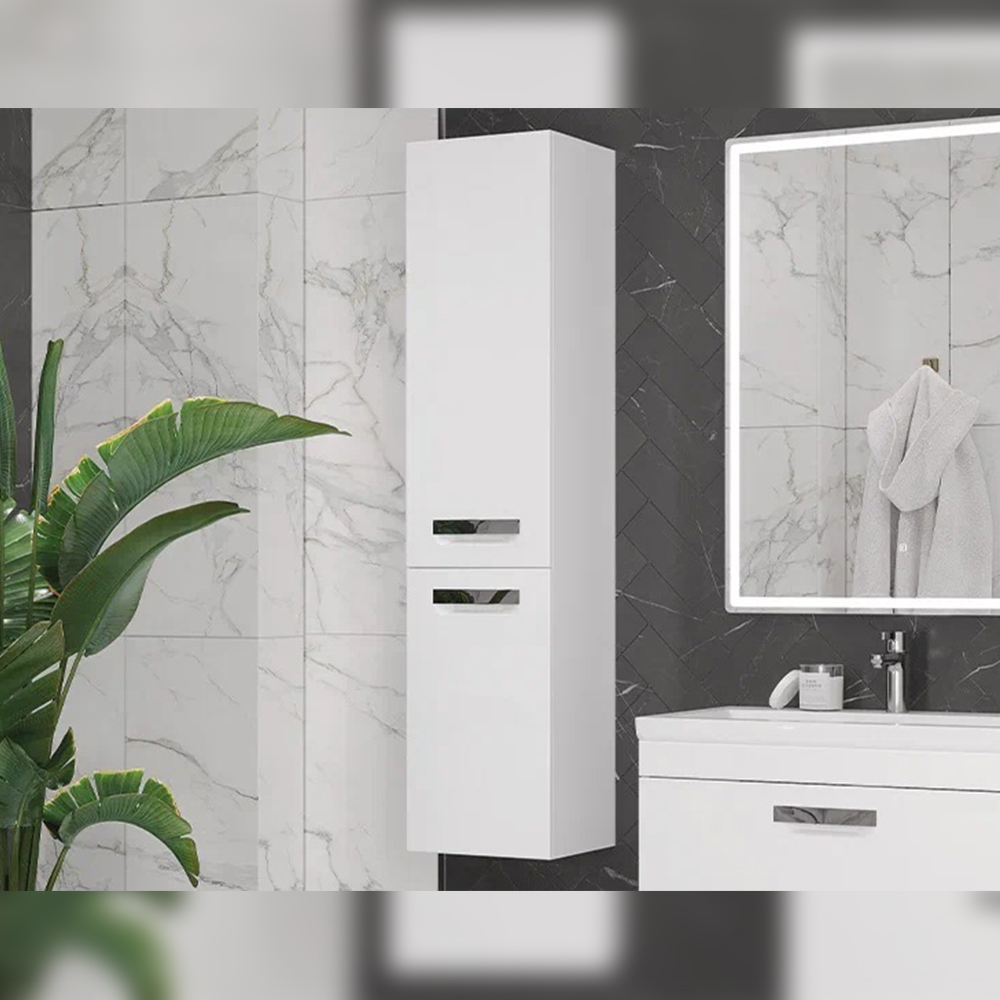 Пенал Velvex Estea 35 см, белый матовый