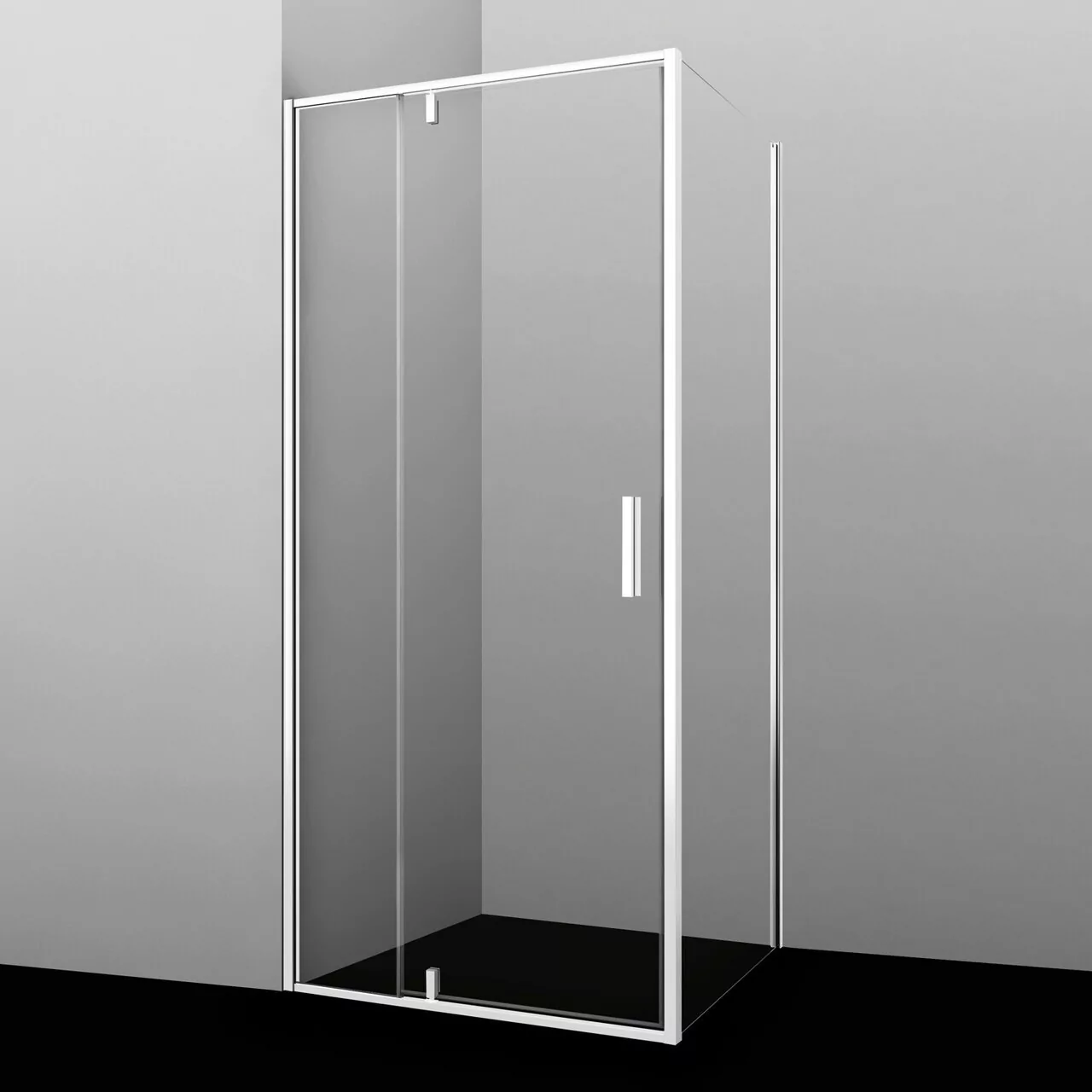 Душевой уголок WasserKraft Neime 19P18 90х100 прямоугольный, без поддона, прозрачное стекло, белый