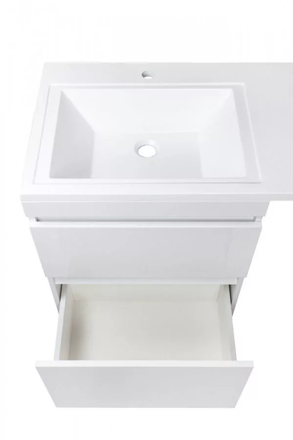 Мебель для ванной Style Line Даллас 100 Люкс Plus левая, комплект, подвесной, белый