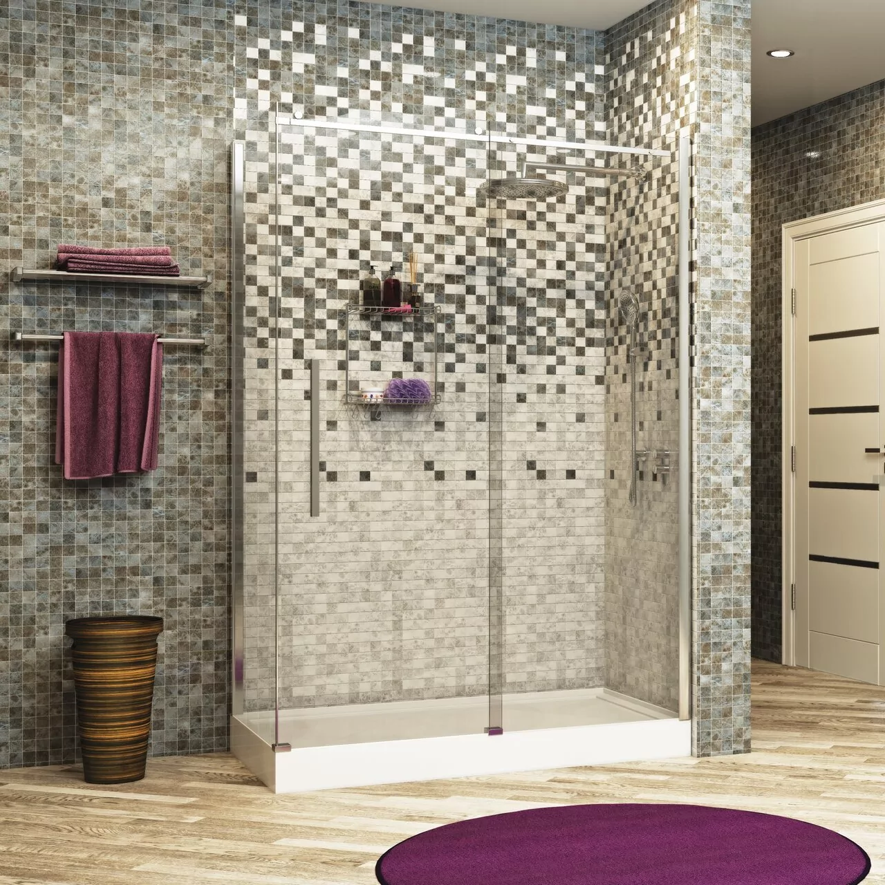 Душевой уголок WasserKraft Dinkel 58R06 120х80 прямоугольный, без поддона, прозрачное стекло, хром