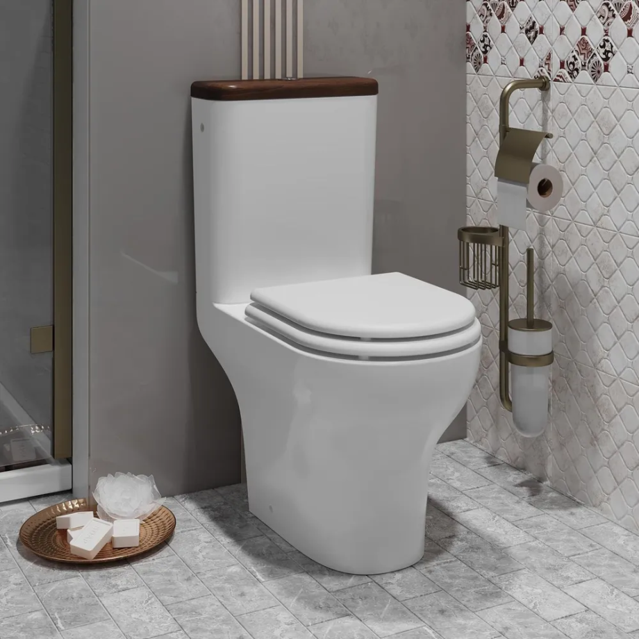 Унитаз-компакт Opadiris Палермо OS24723N белый, светлый орех