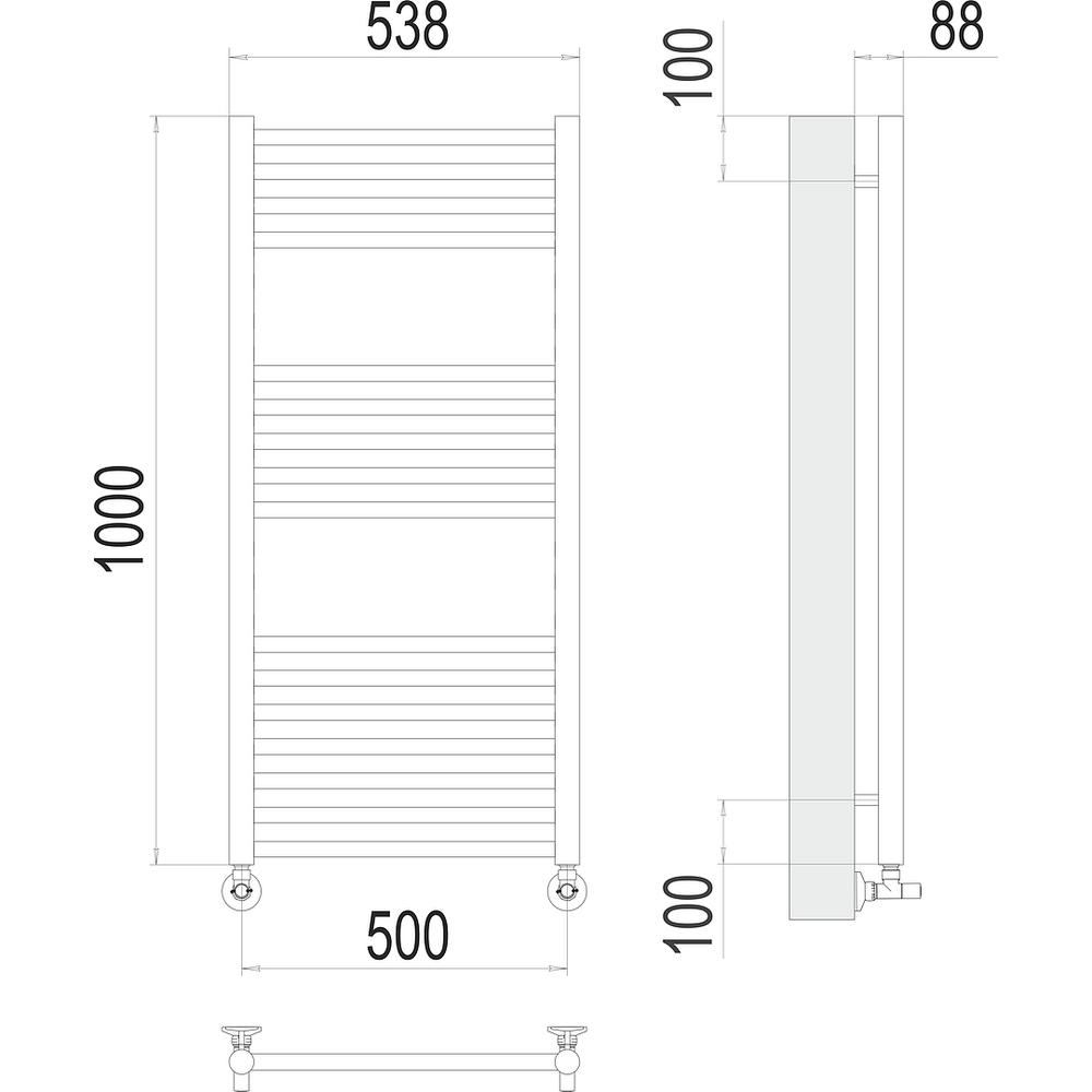 Полотенцесушитель водяной Terminus Альба П16 50х100