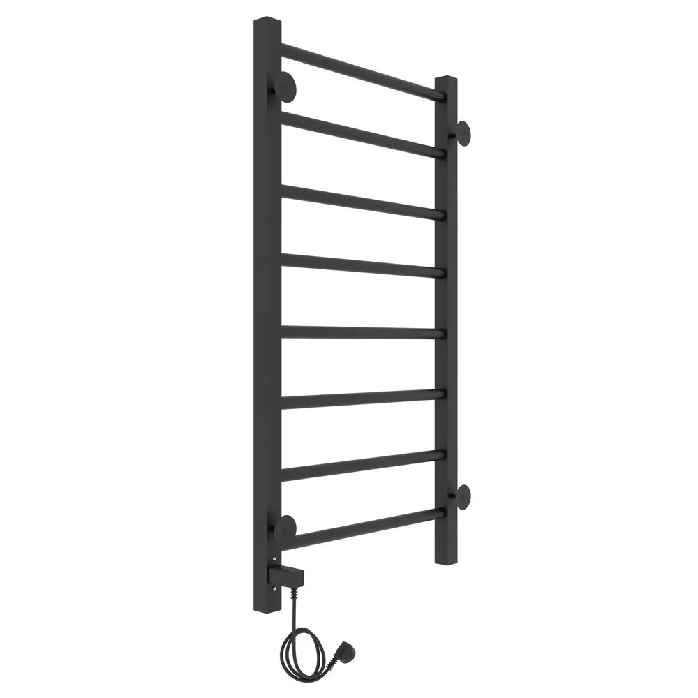 Полотенцесушитель электрический Laris Феличия ЧК П8 400х800 с терморегулятором, правый, черный матовый