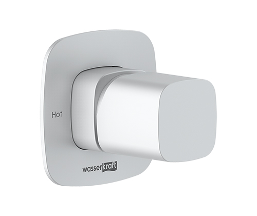 Смеситель WasserKraft Saale 9551, встраиваемый, на 1 выход, белый Soft-touch