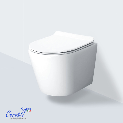 Унитаз Ceruttispa LUIGI Aria Tornado CT11101 безободковый, подвесной, (490x370x370), белый от магазина Vanna-Vanna.ru!