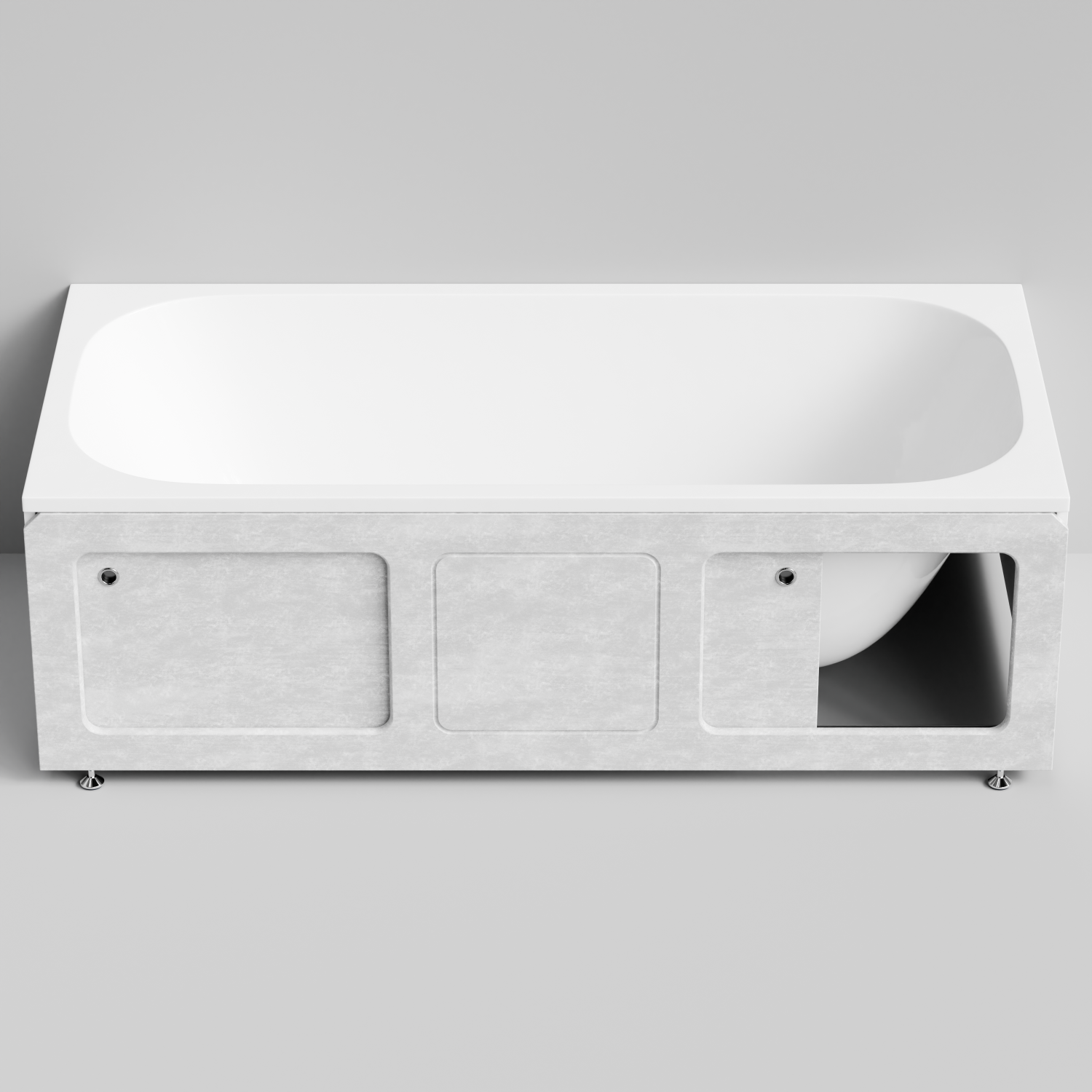 Экран под ванну Vod-ok Хит 180 раздвижной Белый камен