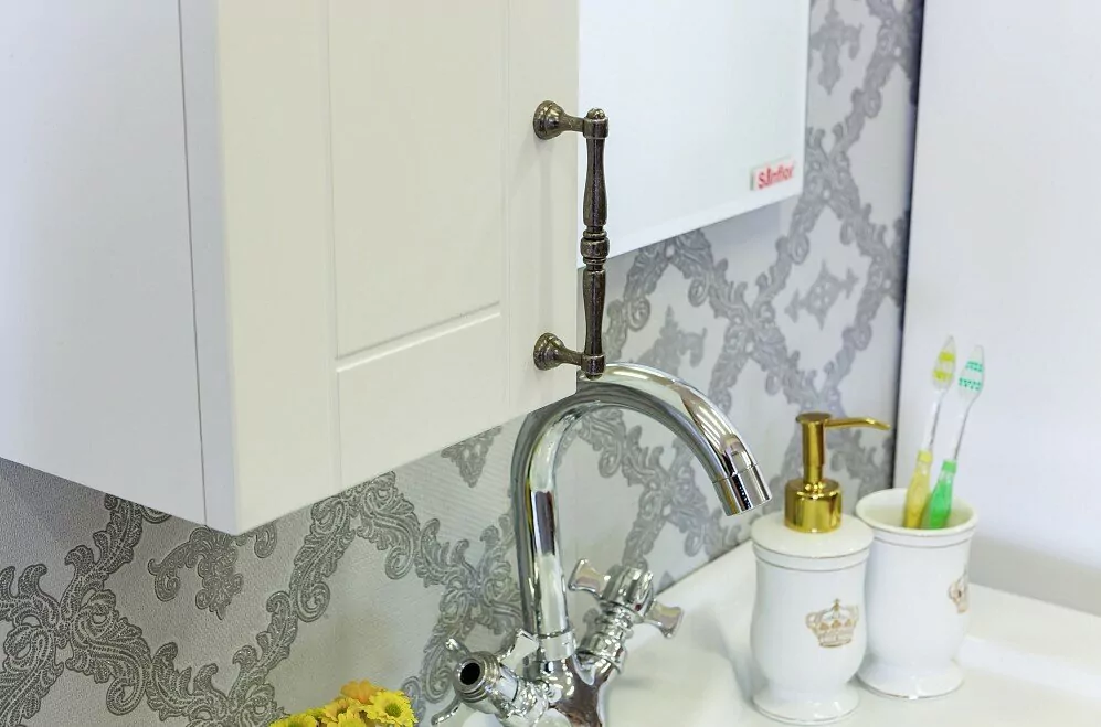 Зеркало с шкафчиком Sanflor Глория 85 L белый матовый