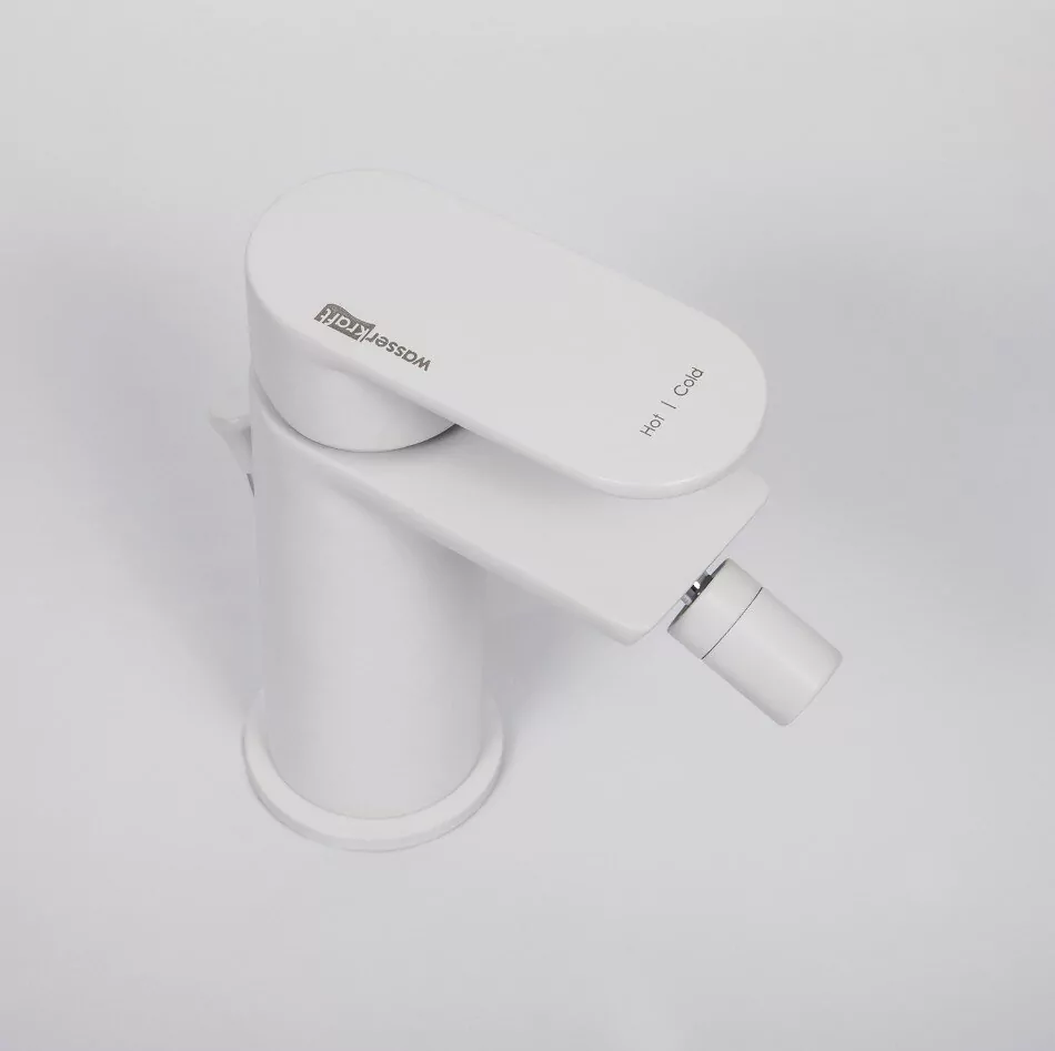 Смеситель для биде WasserKraft Mindel 8506 белый Soft-touch от магазина Vanna-Vanna.ru!