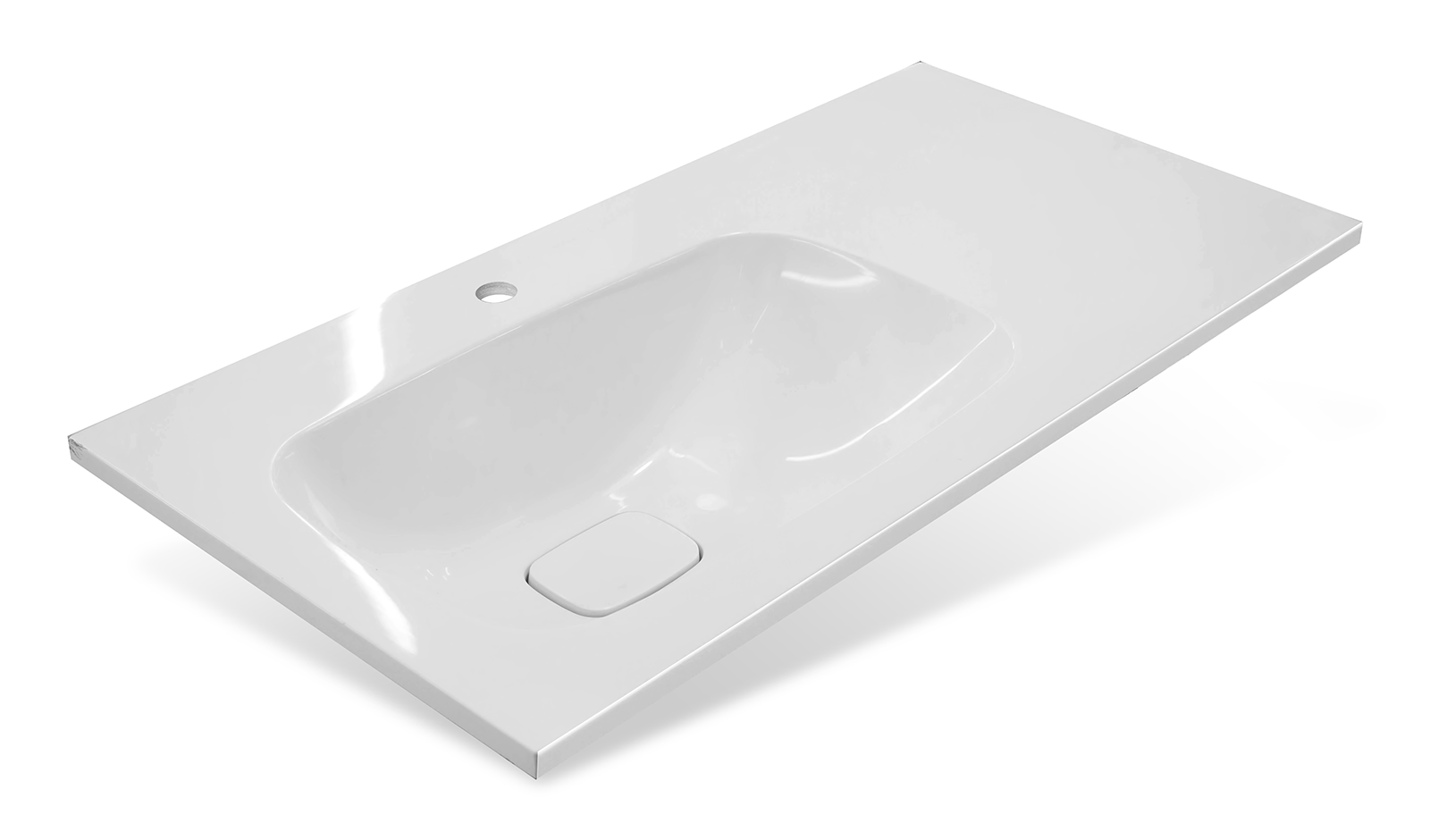 Тумба с раковиной Misty Купер 90 с бельевой корзиной L, белый