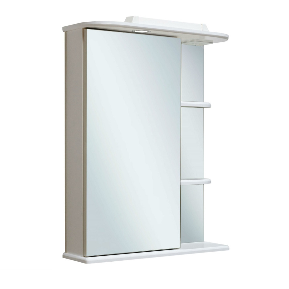 Зеркало-шкаф Runo Магнолия 50 L, белый