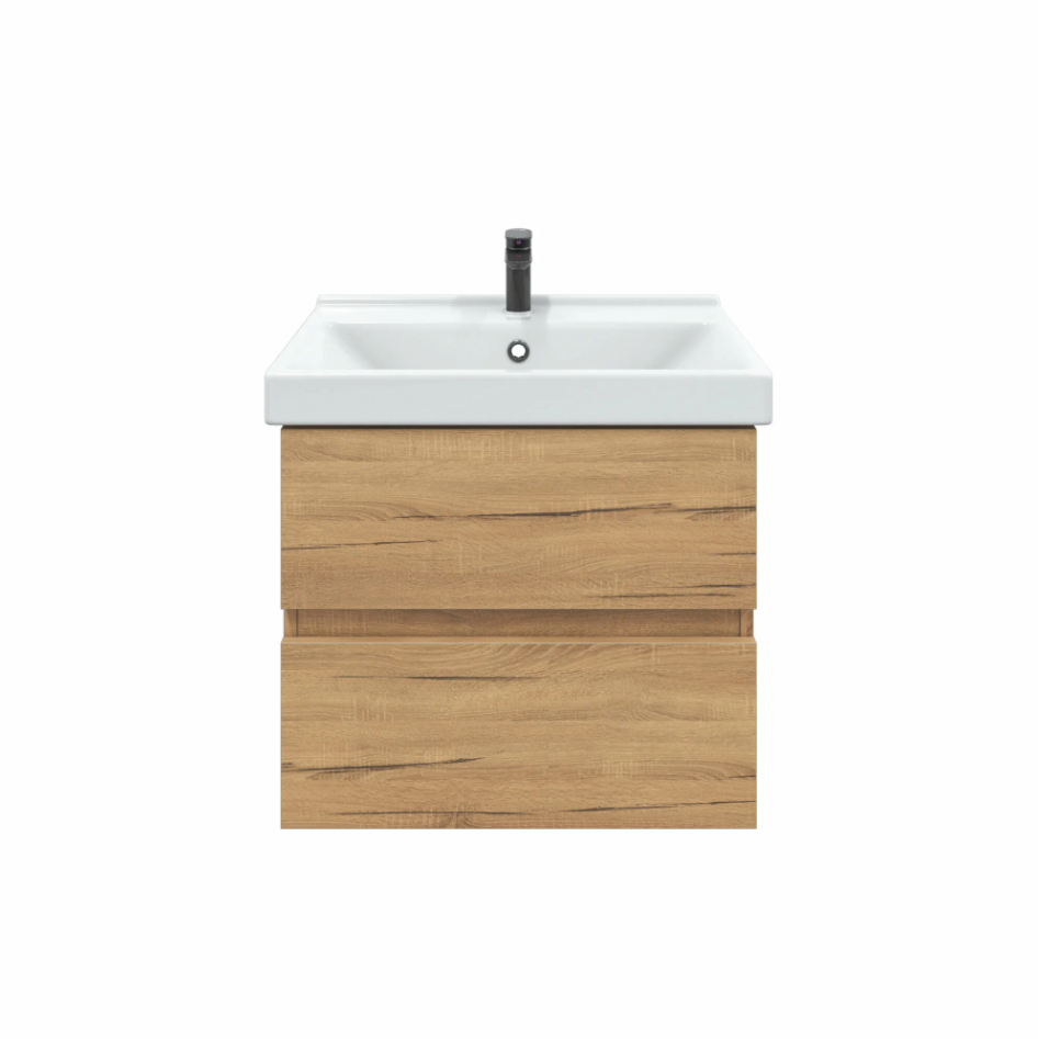 Тумба подвесная SanStar Lavanti 60 с раковиной Фест 60 Дуб вотан