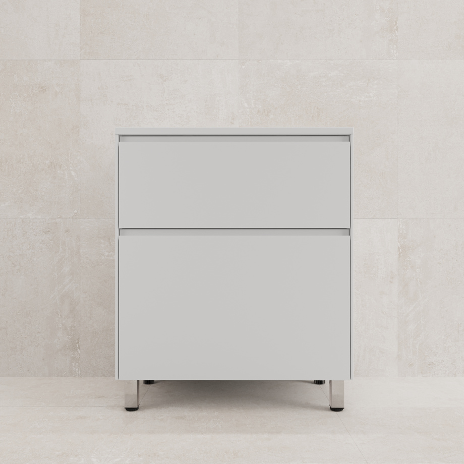 Тумба напольная Style Line Лима 70 с раковиной Line 70, 2 ящика, белый матовый